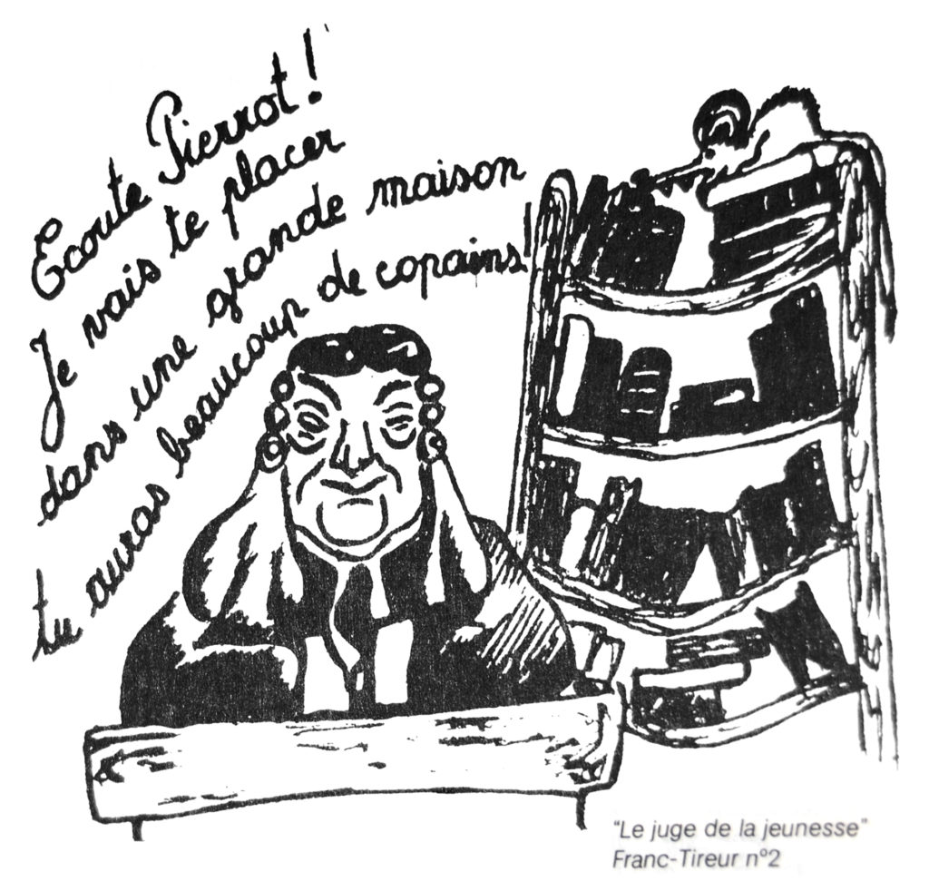 Dessin « Ecoute Pierrot », dans La Gazette Parallèle, n° 16, octobre-novembre 1979 (Bibliothèque de droit de l’UCLouvain).