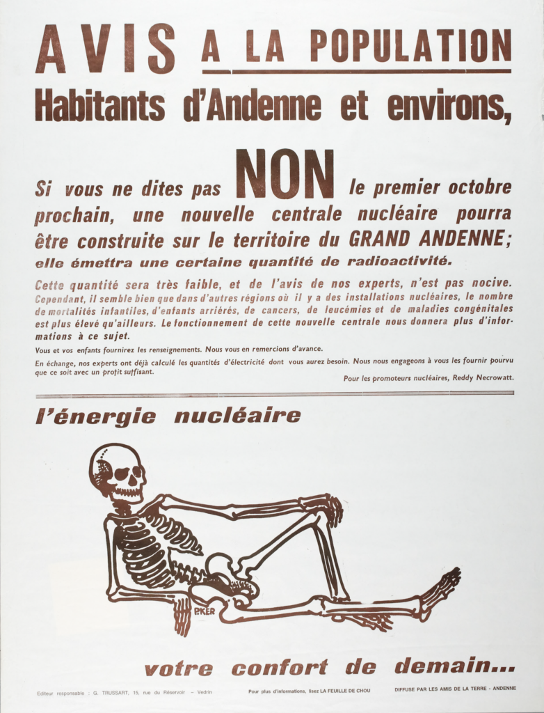 Affiche Nucléaire Les Amis de la Terre, 1978, Collection ETOPIA.